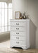 Louis Philippe 5-drawer Bedroom Chest White - U&U Home Budget Furniture (Carteret, NJ)