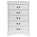 Louis Philippe 5-drawer Bedroom Chest White - U&U Home Budget Furniture (Carteret, NJ)