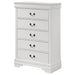Louis Philippe 5-drawer Bedroom Chest White - U&U Home Budget Furniture (Carteret, NJ)