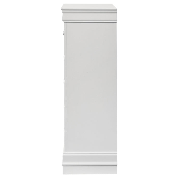 Louis Philippe 5-drawer Bedroom Chest White - U&U Home Budget Furniture (Carteret, NJ)