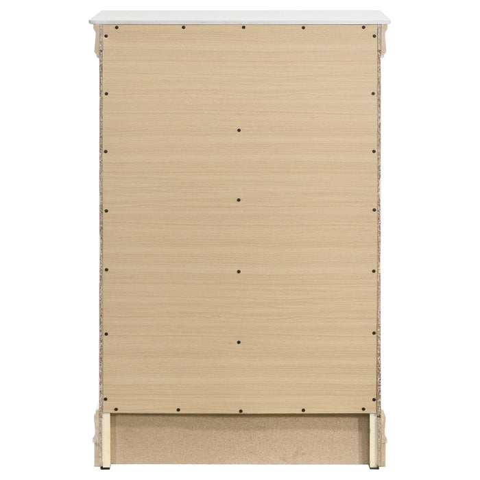 Louis Philippe 5-drawer Bedroom Chest White - U&U Home Budget Furniture (Carteret, NJ)