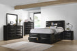 Briana Panel Bedroom Set California King, Eastren King, & Queen with Sleigh Headboard Black 4 & 5 Piece - U&U Home Budget Furniture (Carteret, NJ)