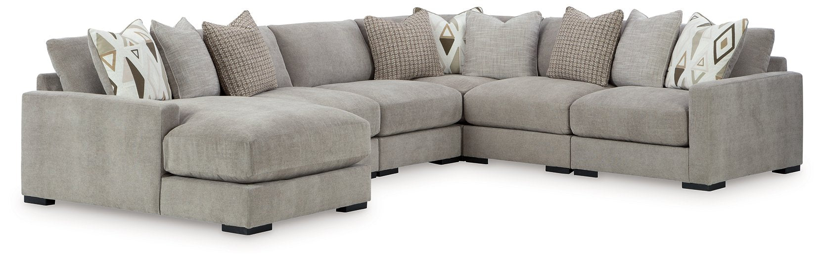 Aslan Court Sectional with Chaise - U&U Home Budget Furniture (Carteret, NJ)