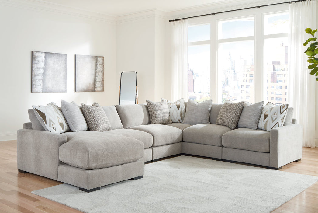 Aslan Court Sectional with Chaise - U&U Home Budget Furniture (Carteret, NJ)