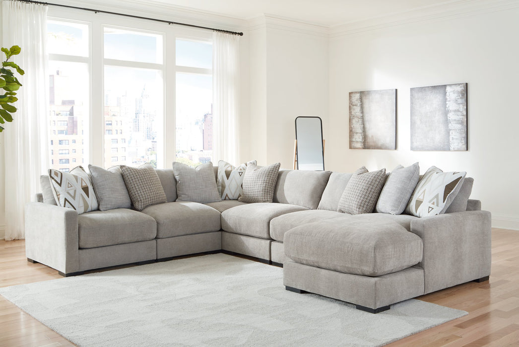Aslan Court Sectional with Chaise - U&U Home Budget Furniture (Carteret, NJ)