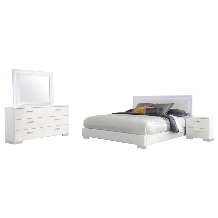 Felicity Bedroom Set White - U&U Home Budget Furniture (Carteret, NJ)