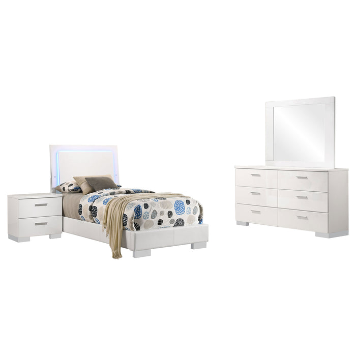 Felicity Bedroom Set White - U&U Home Budget Furniture (Carteret, NJ)