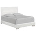 Felicity Eastern King, Queen, & Cal.King Panel Bed Glossy White - U&U Home Budget Furniture (Carteret, NJ)