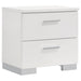 Felicity 2-drawer Nightstand Glossy White - U&U Home Budget Furniture (Carteret, NJ)
