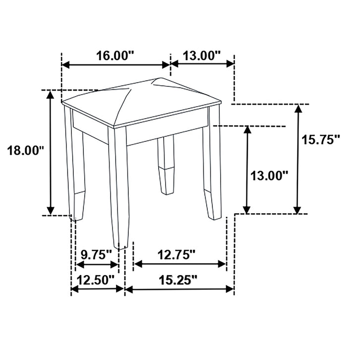 Felicity Vanity Stools - U&U Home Budget Furniture (Carteret, NJ)