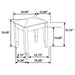 Felicity Vanity Stools - U&U Home Budget Furniture (Carteret, NJ)