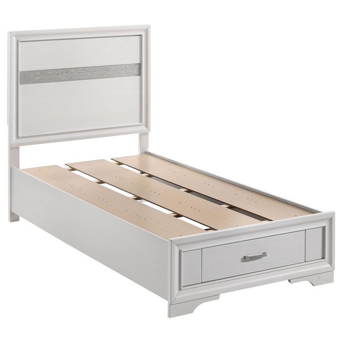 Miranda Full & Twin Storage Bed White - U&U Home Budget Furniture (Carteret, NJ)