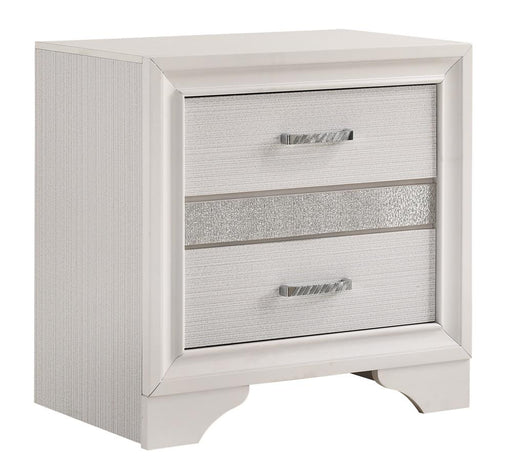 Miranda 2-drawer Nightstand Tray White - U&U Home Budget Furniture (Carteret, NJ)