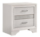 Miranda 2-drawer Nightstand Tray White - U&U Home Budget Furniture (Carteret, NJ)