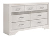 Miranda 7-drawer Dresser White and Rhinestone - U&U Home Budget Furniture (Carteret, NJ)