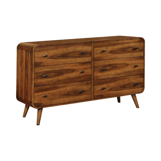 Robyn 6-drawer Dresser Dark Walnut - U&U Home Budget Furniture (Carteret, NJ)