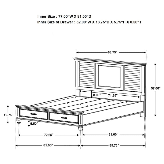 Franco 5 Pc Bedroom Sets - U&U Home Budget Furniture (Carteret, NJ)