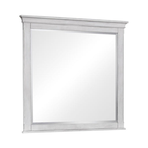 Franco Rectangular Dresser Mirror Antique White - U&U Home Budget Furniture (Carteret, NJ)