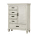 Franco 5-drawer Door Chest Antique White - U&U Home Budget Furniture (Carteret, NJ)