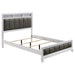 Barzini California King, E.King, & Queen Upholstered Panel Bed White - U&U Home Budget Furniture (Carteret, NJ)