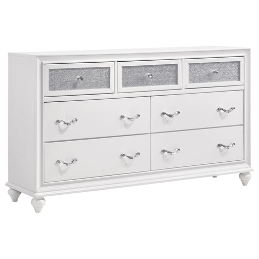Barzini 7-drawer Dresser White - U&U Home Budget Furniture (Carteret, NJ)