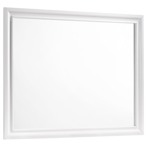 Barzini Rectangle Dresser Mirror White - U&U Home Budget Furniture (Carteret, NJ)