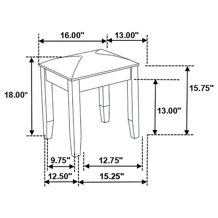 Barzini Vanity Stools - U&U Home Budget Furniture (Carteret, NJ)