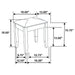 Barzini Vanity Stools - U&U Home Budget Furniture (Carteret, NJ)