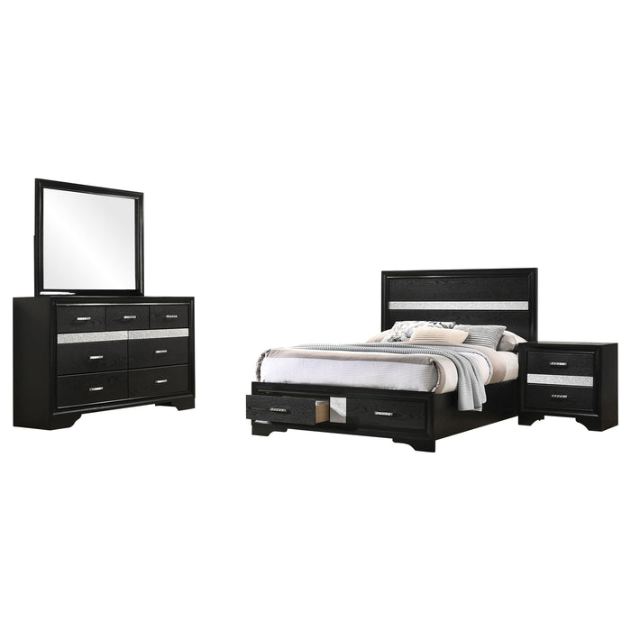 Miranda Bedroom Sets Black - U&U Home Budget Furniture (Carteret, NJ)