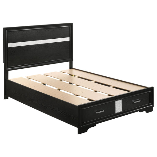 Miranda Full & Twin Storage Bed Black - U&U Home Budget Furniture (Carteret, NJ)