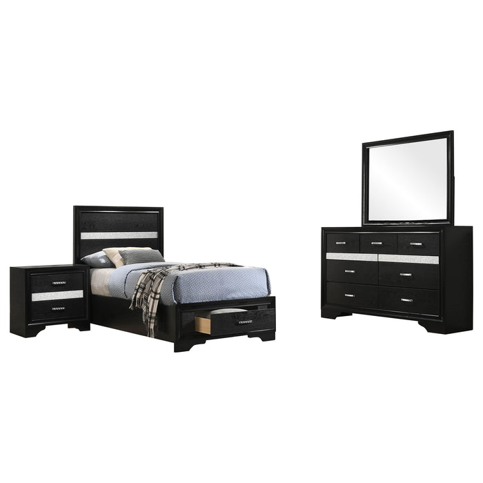 Miranda Bedroom Sets Black - U&U Home Budget Furniture (Carteret, NJ)
