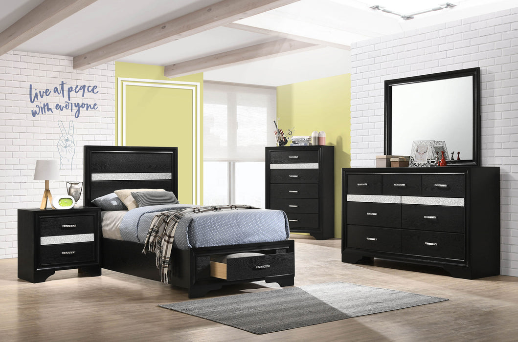 Miranda Bedroom Sets Black - U&U Home Budget Furniture (Carteret, NJ)