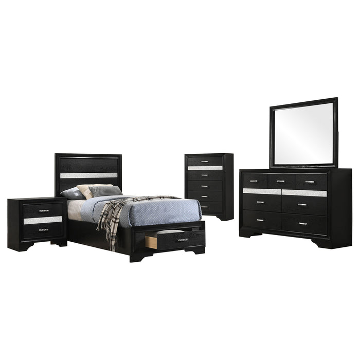 Miranda Bedroom Sets Black - U&U Home Budget Furniture (Carteret, NJ)