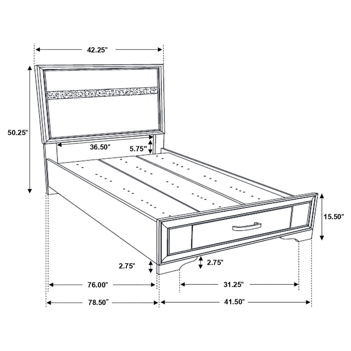 Miranda Bedroom Sets Black - U&U Home Budget Furniture (Carteret, NJ)