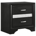 Miranda 2-drawer Nightstand Tray Black - U&U Home Budget Furniture (Carteret, NJ)