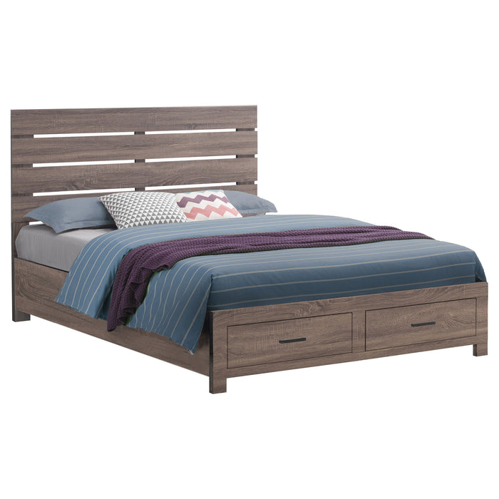 Brantford Wood Storage Panel Bed - U&U Home Budget Furniture (Carteret, NJ)
