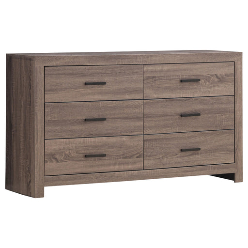 Brantford 6-drawer Dresser Barrel Oak - U&U Home Budget Furniture (Carteret, NJ)