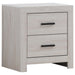 Brantford 2-drawer Nightstand Coastal White - U&U Home Budget Furniture (Carteret, NJ)