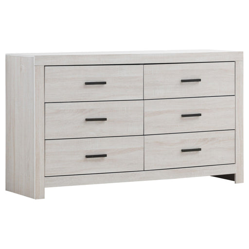 Brantford 6-drawer Dresser Coastal White - U&U Home Budget Furniture (Carteret, NJ)