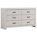 Brantford 6-drawer Dresser Coastal White - U&U Home Budget Furniture (Carteret, NJ)