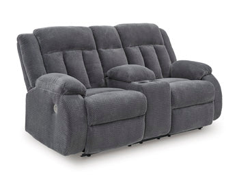 Observation Power Reclining Loveseat with Console - U&U Home Budget Furniture (Carteret, NJ)
