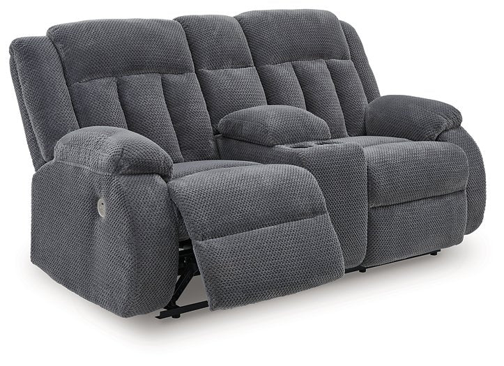 Observation Power Reclining Loveseat with Console - U&U Home Budget Furniture (Carteret, NJ)