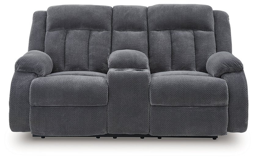 Observation Power Reclining Loveseat with Console - U&U Home Budget Furniture (Carteret, NJ)