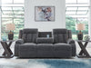 Observation Power Reclining Sofa with Drop Down Table - U&U Home Budget Furniture (Carteret, NJ)