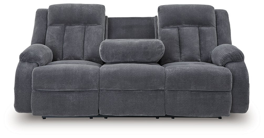 Observation Power Reclining Sofa with Drop Down Table - U&U Home Budget Furniture (Carteret, NJ)
