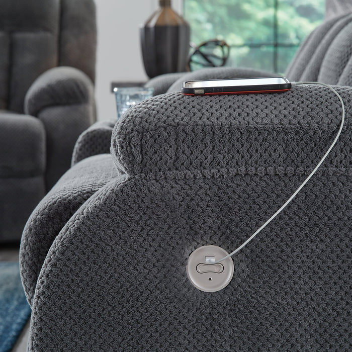 Observation Power Reclining Sofa with Drop Down Table - U&U Home Budget Furniture (Carteret, NJ)