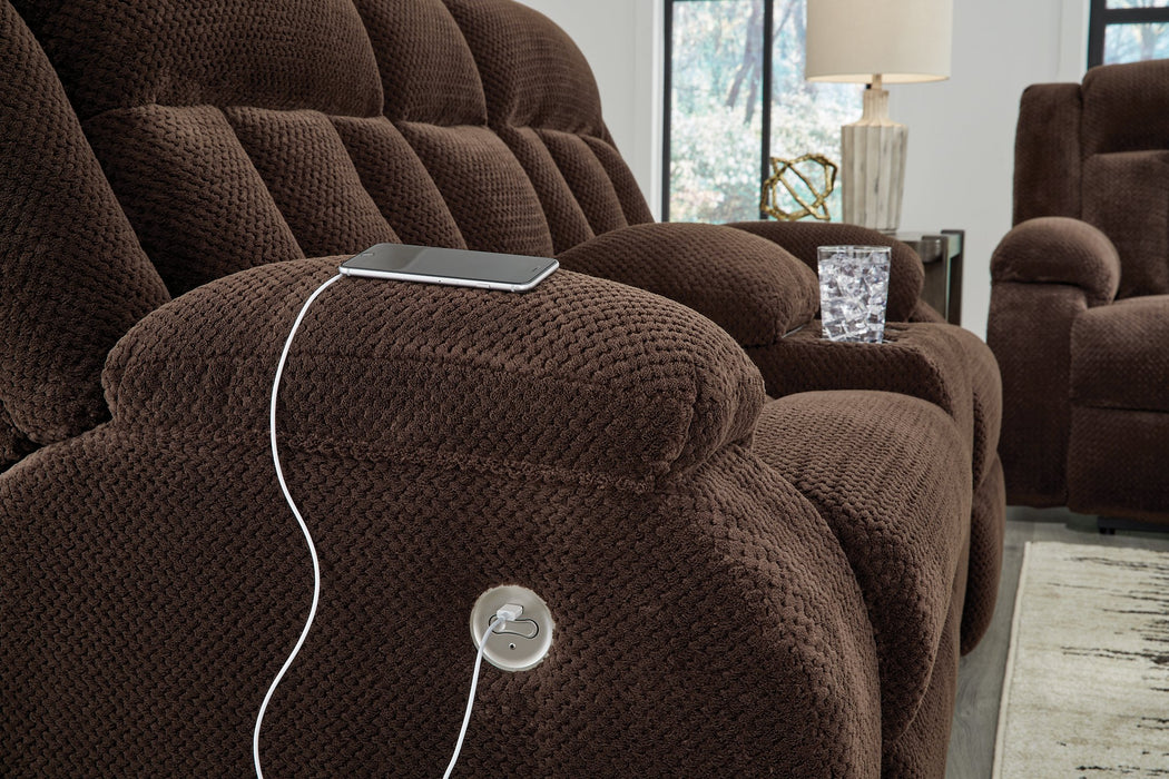 Observation Power Reclining Loveseat with Console - U&U Home Budget Furniture (Carteret, NJ)