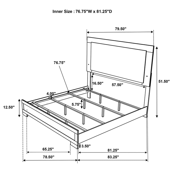 Hyland 4 & 5 Piece Bedroom Set E.King & Queen - U&U Home Budget Furniture (Carteret, NJ)