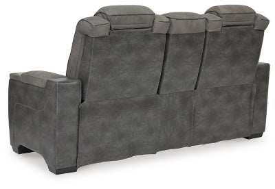 Next-Gen DuraPella Power Reclining Loveseat with Console - U&U Home Budget Furniture (Carteret, NJ)