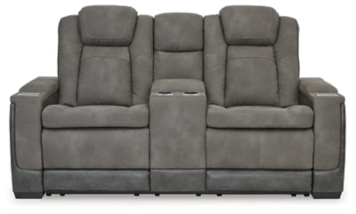 Next-Gen DuraPella Power Reclining Loveseat with Console - U&U Home Budget Furniture (Carteret, NJ)